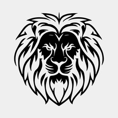 lion, head, tattoo, vector, illustration, animal, cartoon, face, wild, cat, mascot, symbol, art, black, silhouette, tribal, predator, power, wildlife, fur, design, animals, feline, tiger