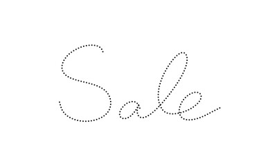 sale - hand lettering inscription text .