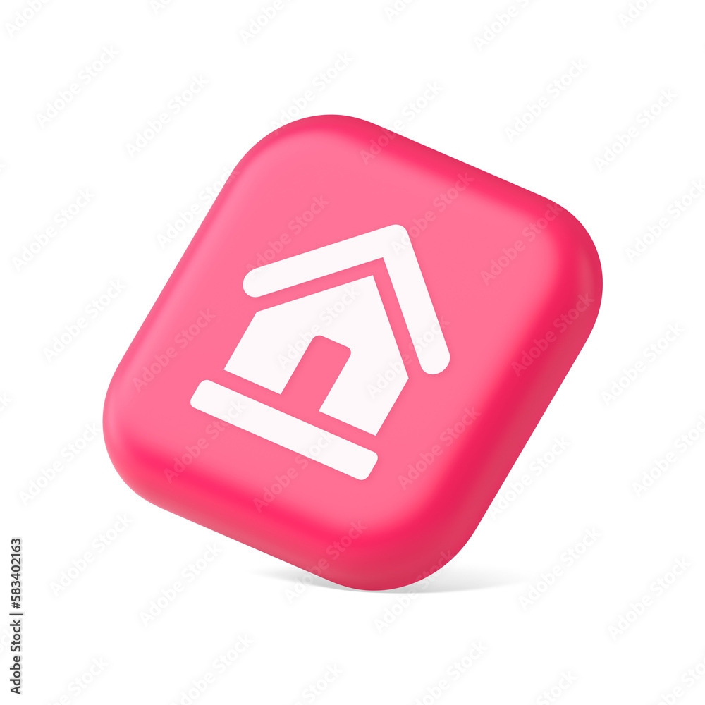 Poster homepage main page cyberspace address button web interface menu emblem 3d icon symbol website elemen