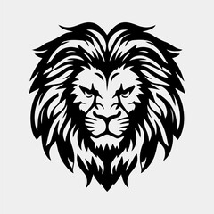 lion, head, tattoo, vector, illustration, animal, cartoon, face, wild, cat, mascot, symbol, art, black, silhouette, tribal, predator, power, wildlife, fur, design, animals, feline, tiger