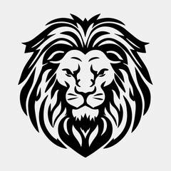 lion, head, tattoo, vector, illustration, animal, cartoon, face, wild, cat, mascot, symbol, art, black, silhouette, tribal, predator, power, wildlife, fur, design, animals, feline, tiger