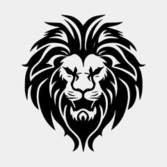 lion, head, tattoo, vector, illustration, animal, cartoon, face, wild, cat, mascot, symbol, art, black, silhouette, tribal, predator, power, wildlife, fur, design, animals, feline, tiger