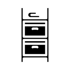 storage bathroom interior glyph icon vector illustration