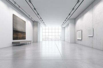 inside of a gallery. Generative AI