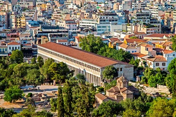 Gardinen Panoramic, partial view of the Ancient Agora of Athens, Greece. © Iraklis Milas