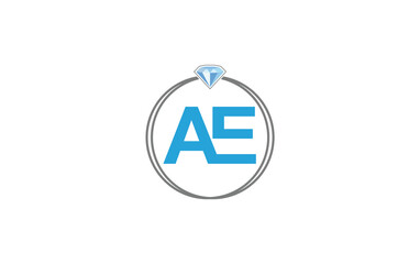 Diamond jewellery logo and diamond logotype circle jewelry icon design