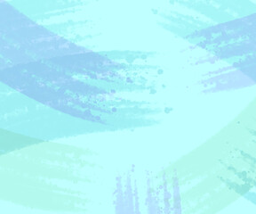Turquoise bright abstract background with brush strokes.
