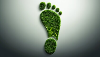footprint on grass (Generative AI)