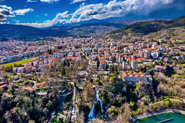 Edessa town and its famous waterfalls, Pella, Macedonia, Greece.