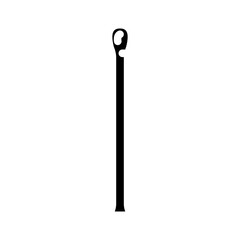 glass stirring rod chemical glassware lab glyph icon vector illustration