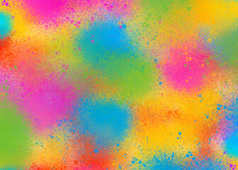 Explosion of multicolor powder color banner