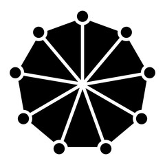 Nonagon Glyph Icon