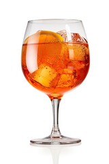 Aperol Spritz, single glass against a white background