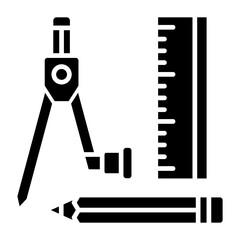 Drawing Tool Glyph Icon