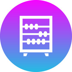Abacus Gradient Circle Glyph Inverted Icon