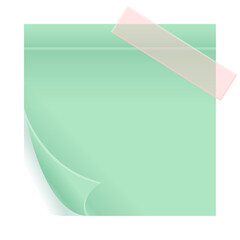 Fresh and Modern Green Sticky Note