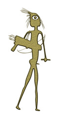 Hunter - figure looks like cave painting