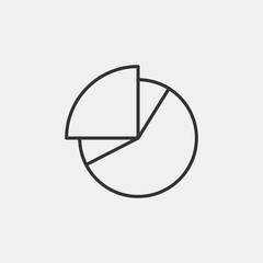 Pie chart vector icon illustration sign