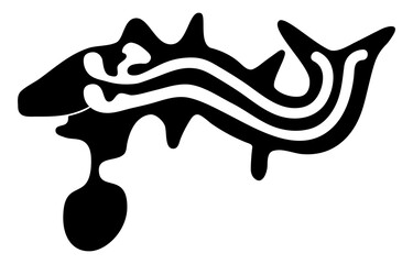 Geoglyph of the killer whale from Nazca