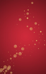 Silver Snowflake Vector Red Background. magic