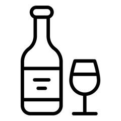 Rotweinflasche icon schwarz
