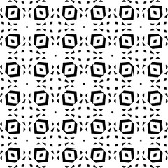 Vector geometric seamless pattern. Minimal ornamental background with abstract shapes. Black and white texture. Simple abstract ornament background. Dark repeat design for decor, fabric, cloth.