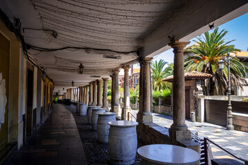 Aviles cider houses in old town, Asturias, Spain