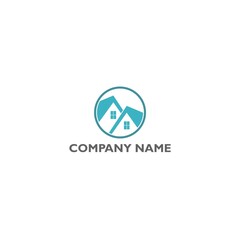 Company name logo. Real estate company logo icon isolated on white background