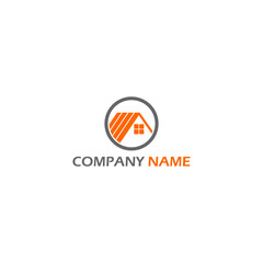 Company name logo. Real estate company logo icon isolated on white background