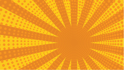 abstract background with sun. Comics dots