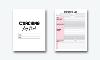 Coaching Log Book kdp interior