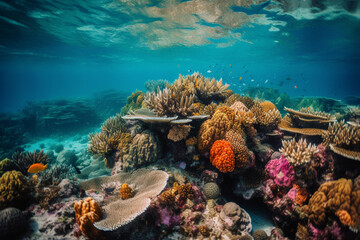 Naklejka na ściany i meble A_photo_of_a_colorful_coral_reef