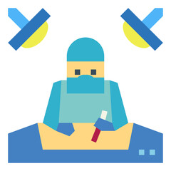 surgery flat icon style