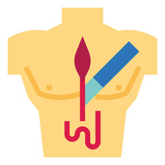 surgery flat icon style
