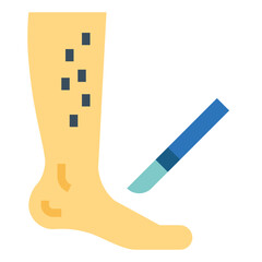 surgery flat icon style