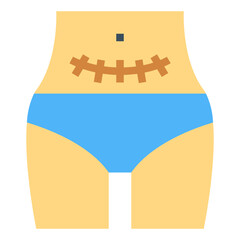 surgery flat icon style