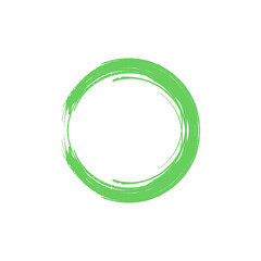 Green Circle Shape Object Illustration. Editable Vector.