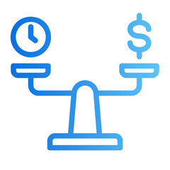 time is money gradient icon