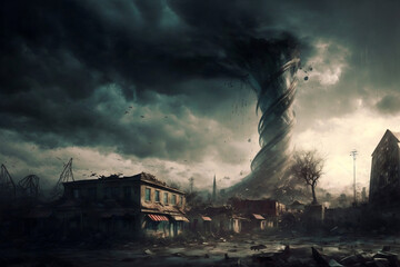 Fototapeta premium biggest tornado, generative ai