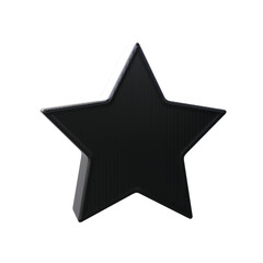 Realistic Star icon 3D render transparent background