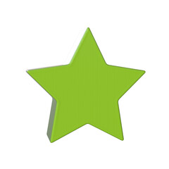 Obraz premium Realistic Star icon 3D render transparent background