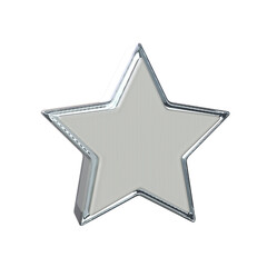 Realistic Star icon 3D render transparent background