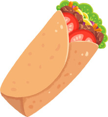 illustration of a burrito