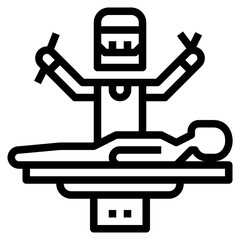 surgery line icon style