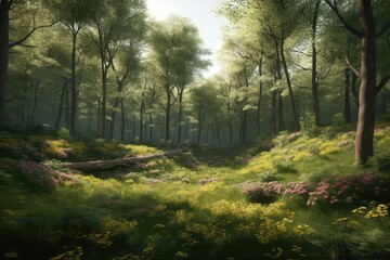 Obraz premium morning in the forest