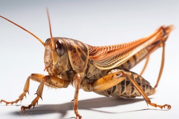 grasshopper on a white background