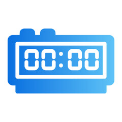 digital clock gradient icon