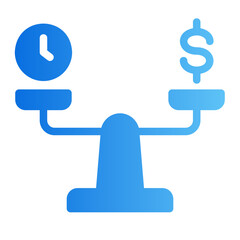time is money gradient icon