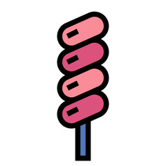 candy filled outline icon style