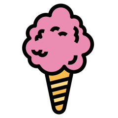 candy filled outline icon style